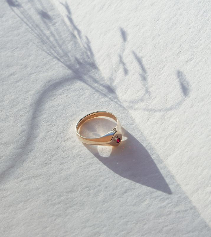 Pinky Infinity Signet Ring